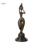 Sculpture en bronze véritable, design africain authentique