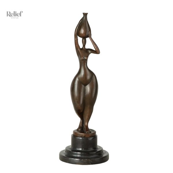 Sculpture en bronze véritable, design africain authentique