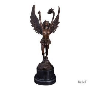 Statue artistique en bronze de la déesse de la victoire, 36 cm