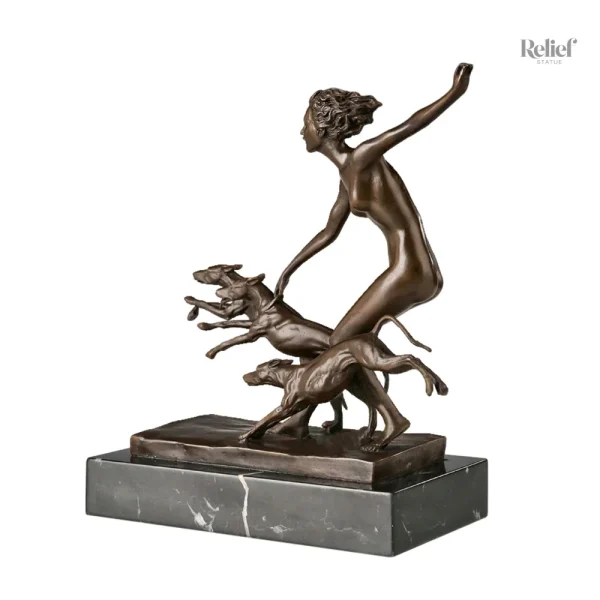 Statue décorative en bronze, belle interprétation de Diane