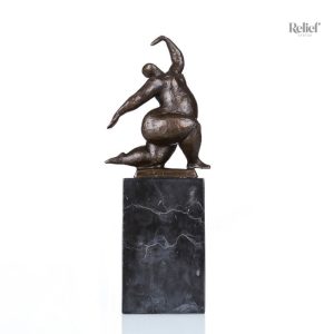 Sculpture Bronze Femme ronde 28 cm, élégante et artistique