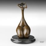 Art en Bronze : Statue 22 cm, femme contemporaine