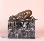 Statue bronze femme nue endormie 13 cm