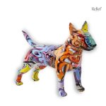 Statue Chien Bull Terrier Multicolore