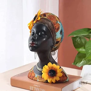 Buste d'art africain décoratif et authentique