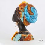 Élégante sculpture buste africaine en bois