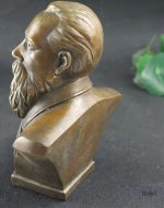 Buste en laiton de Friedrich Engels, 16 cm de hauteur