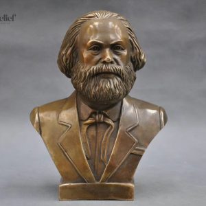 Buste en bronze de Karl Marx, 18 cm, sculpture décorative