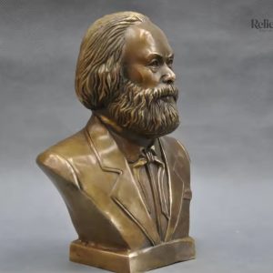 Statue en bronze véritable de Karl Marx, détail authentique