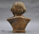 Sculpture buste Karl Marx, pièce en bronze élégante et unique