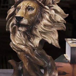 Statue décorative lion en buste, 28 cm