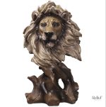 Lion en buste, statue élégante, 28 cm