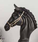 Statue décorative tête de cheval, 30 cm, style moderne