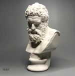 Détails du buste d'Hercule, statue décorative en 16 cm