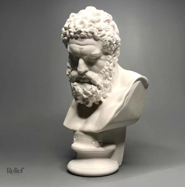 Détails du buste d'Hercule, statue décorative en 16 cm