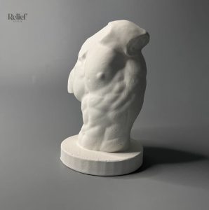 Statue décorative homme nu, 13 cm, design artistique
