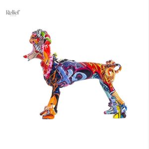Décoration intérieure : statue de chien en couleurs