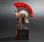 Miniature de casque romain, statue décorative de 13 cm