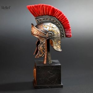 Miniature de casque romain, statue décorative de 13 cm
