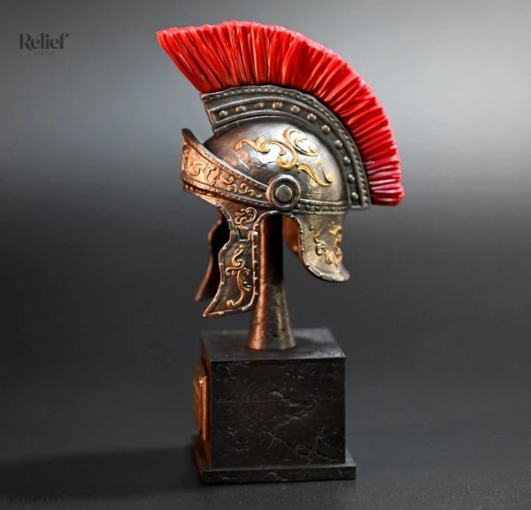 Miniature de casque romain, statue décorative de 13 cm