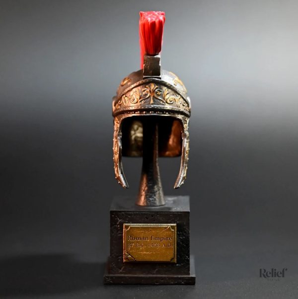 Casque romain décoratif, statue de 13 cm pour collection antique
