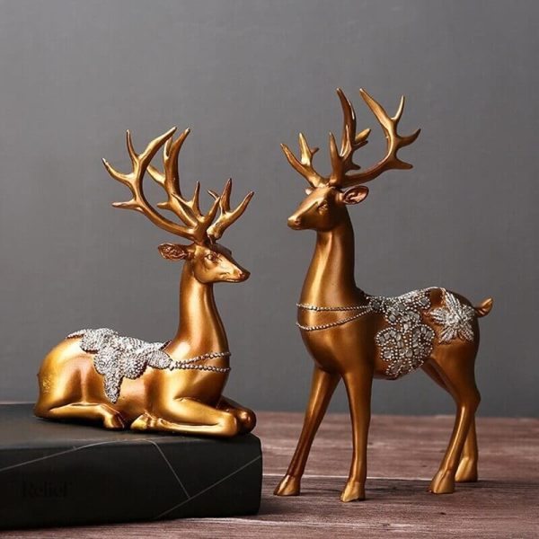 Statue moderne de cerf, pièce maîtresse pour salon contemporain
