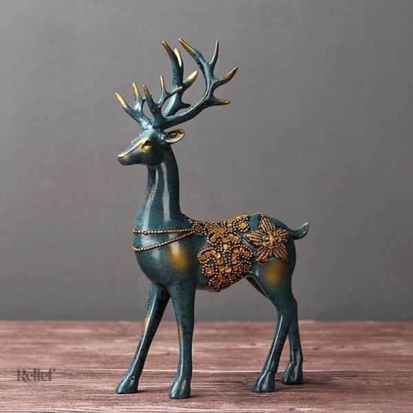 Statue décorative de cerf, touche artistique et moderne