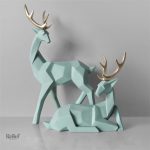 Élément en origami : cerf et biche