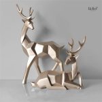 Figurines en origami, cerf et biche