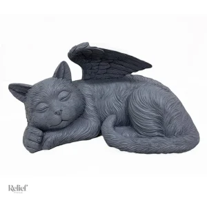 Figurine de chat avec des ailes angéliques