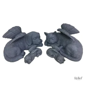 Statue de chat artistique, style ange