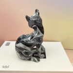 Figurine chat en résine, style psycho, 17 cm, décorative