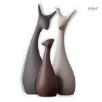 Statue en céramique de chat décoratif