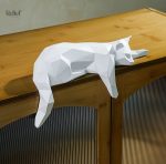 Figurine chat en origami, élégante et contemporaine
