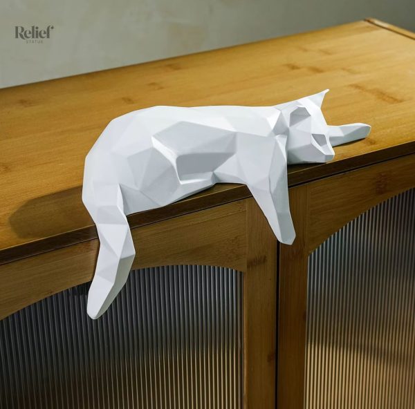 Figurine chat en origami, élégante et contemporaine