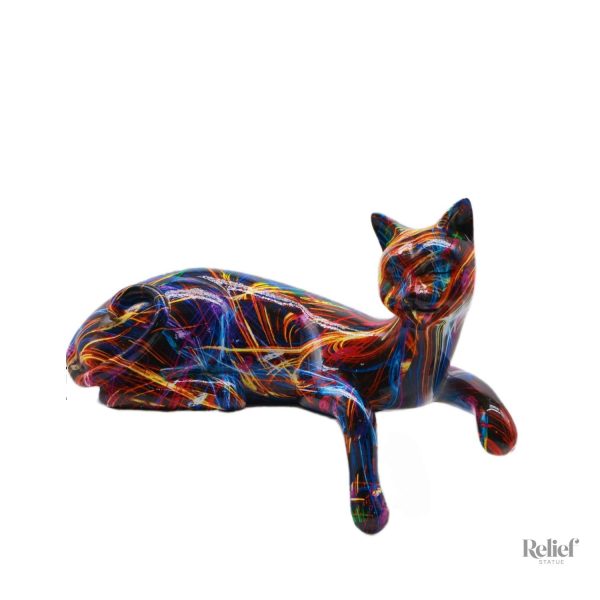 statue-chat-couche-resine-laser-15-cm-1 Statue chat couché en résine laser 15 cm
