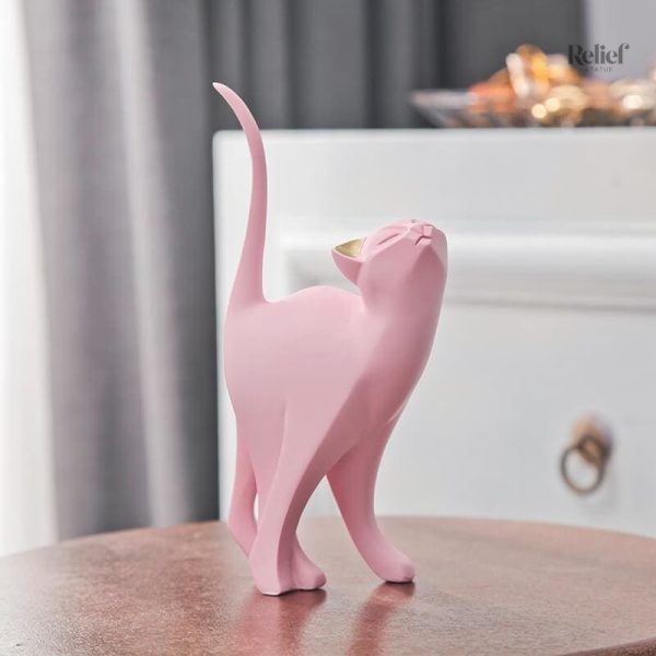 Objet décoratif représentant un chat unique