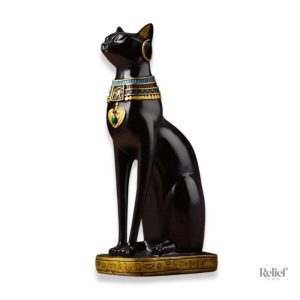 Statue chat Bastet Deluxe, symbole de protection égyptien