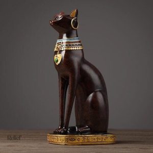 Statue décorative représentant le chat sacré égyptien