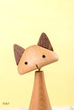 Statue moderne de chat en bois, 16 cm de hauteur