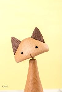 Statue moderne de chat en bois, 16 cm de hauteur