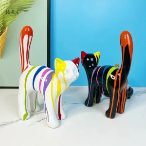 Statue Chat en résine, design élégant