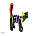 Figurine de chat, style moderne en résine
