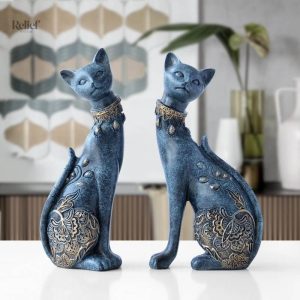 Statue Chat - Deux Éléments décoratifs