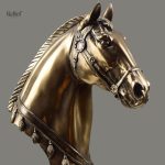 Statue artistique de cheval en bronze, design unique