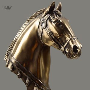 Statue artistique de cheval en bronze, design unique
