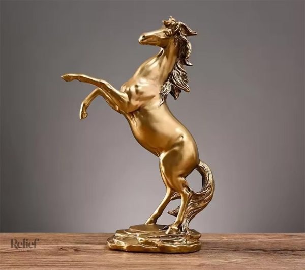 statue-cheval-cabre-dore-29-cm-1 Statue cheval cabré doré 29 cm
