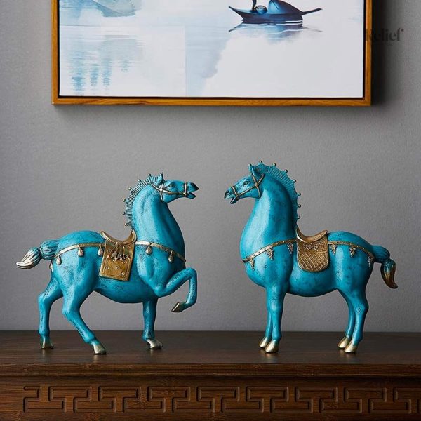 Cheval en statue, pièce unique d'art asiatique