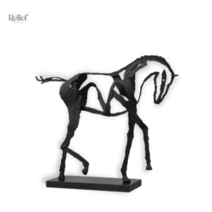 Statue de cheval en fer, sculpture décorative élégante