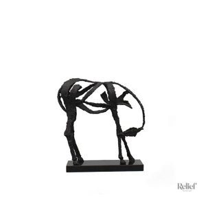 Sculpture de cheval en métal, design raffiné pour intérieur